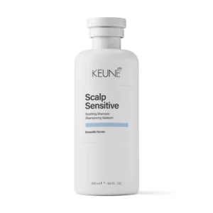 Frasco do Keune Scalp Sensitive Soothing Shampoo 300ml para couro cabeludo sensível.